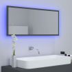 LED Bathroom Mirror Grey 100x8.5x37 cm Acrylic