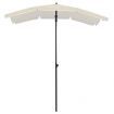 Garden Parasol with Pole 200x130 cm Sand