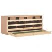 Chicken Laying Nest 4 Compartments 106x40x45 cm Solid Pine Wood