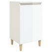 Bedside Cabinet High Gloss White 40x35x70 cm Engineered Wood