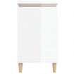 Bedside Cabinet High Gloss White 40x35x70 cm Engineered Wood