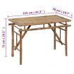 Folding Garden Table 115x50x75 cm Bamboo