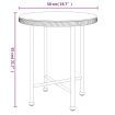 Dining Table Ø50 cm Tempered Glass and Steel