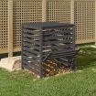 Composter Grey 82.5x82.5x99.5 cm Solid Wood Pine