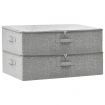 Storage Boxes 2 pcs Fabric 70x40x18 cm Grey