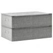 Storage Boxes 2 pcs Fabric 70x40x18 cm Grey