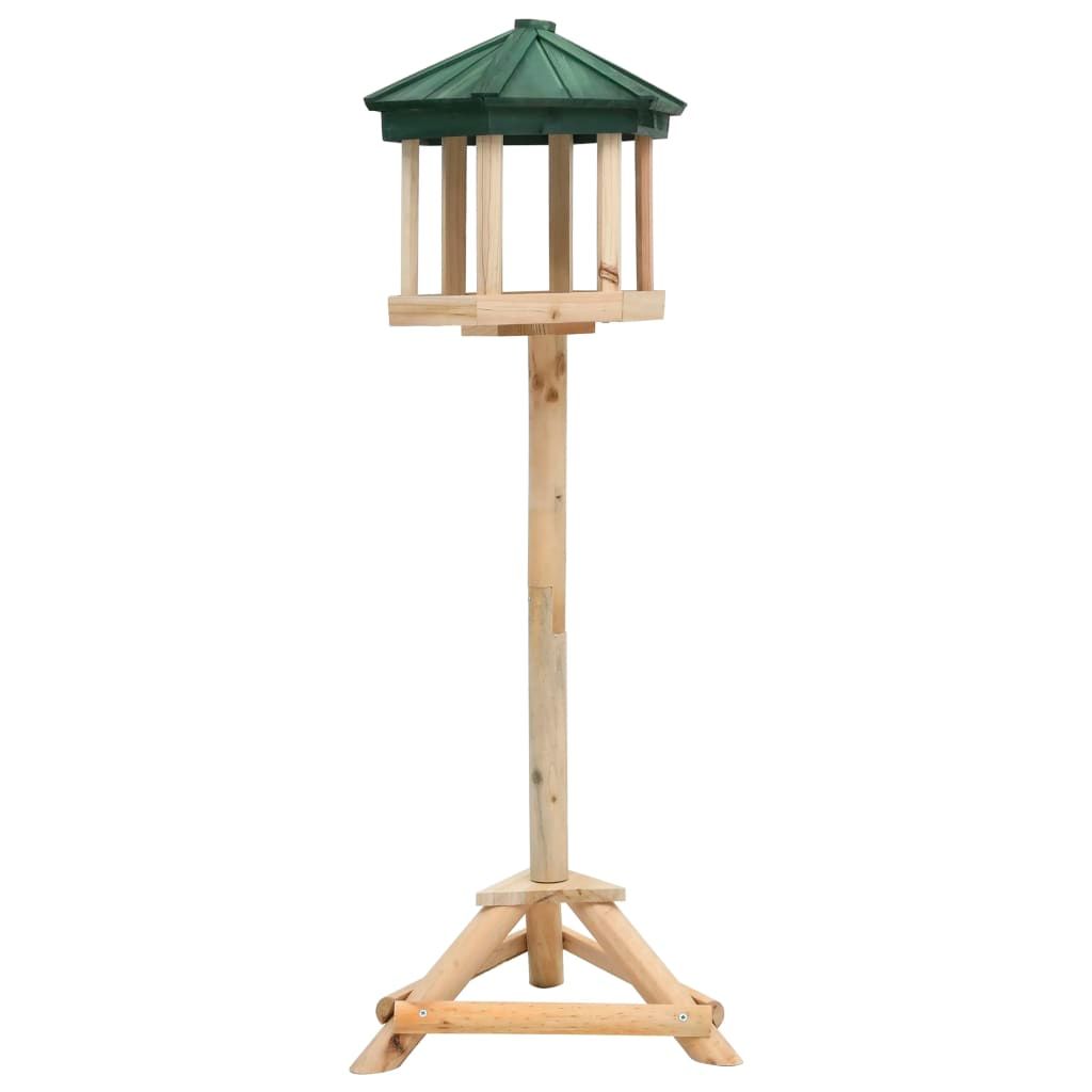 Standing Bird Feeder Solid Firwood 33x106 cm