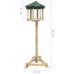 Standing Bird Feeder Solid Firwood 33x106 cm