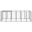 Dog Kennel Black 330x110x110 cm Steel