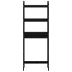 Toilet Rack Black 63x26x171 cm Solid Wood Pine