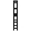 Toilet Rack Black 63x26x171 cm Solid Wood Pine