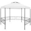 Garden Gazebo 323x275x265 cm White 180 g/m²