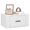 Wall-mounted Bedside Cabinet White 50x36x25 cm