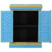 Sideboard Solid Mango Wood Turquoise Hand Painted