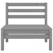 3 Piece Garden Lounge Set Solid Pinewood Grey