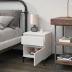 Bedside Cabinet White 40x35x50 cm