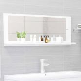 Bathroom Mirror White 100x10.5x37 cm Engineered Wood