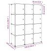 Cube Storage Cabinet for Kids with 12 Cubes Green PP