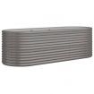 Garden Raised Bed Powder-Coated Steel 224x80x68 cm Grey