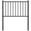 Metal Headboard Black 107 cm