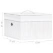 Bamboo Storage Boxes 4 pcs White