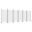 6-Panel Room Divider White 520x180 cm Fabric