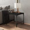 Side Table Black 40x40x35 cm Engineered Wood