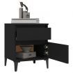 Bedside Cabinet Black 40x35x50 cm