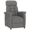 Massage Chair Dark Grey Faux Suede Leather