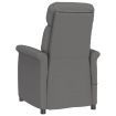 Massage Chair Dark Grey Faux Suede Leather