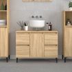 Sink Cabinet Sonoma Oak 80x33x60 cm Engineered Wood