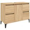 Sink Cabinet Sonoma Oak 80x33x60 cm Engineered Wood