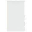 Bedside Cabinet High Gloss White 43x36x60 cm