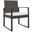 Garden Dining Chairs 2 pcs Brown PP Rattan