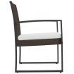 Garden Dining Chairs 2 pcs Brown PP Rattan