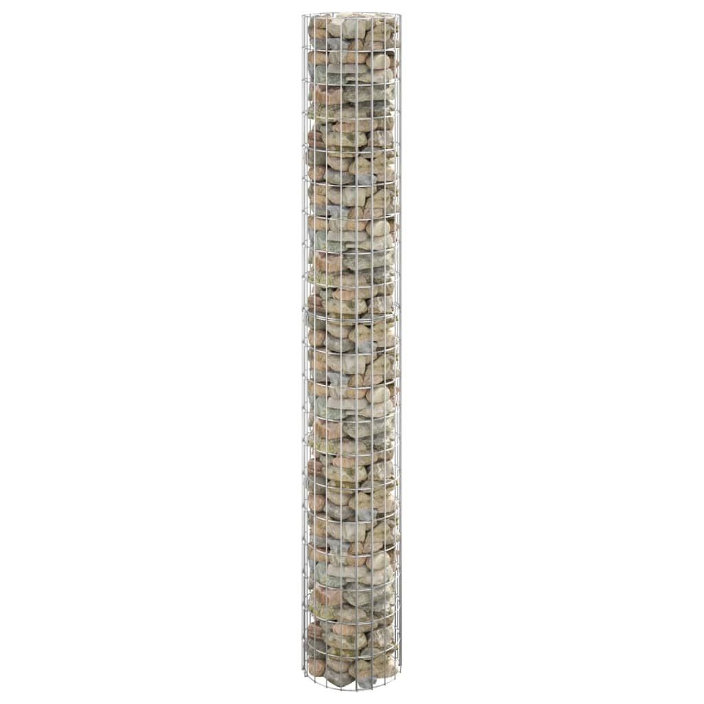 Circular Gabion Pole Galvanised Steel Ø30x200 cm