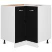 Corner Bottom Cabinet Black 75.5x75.5x80.5 cm Engineered Wood