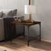 Side Table Smoked Oak 40x40x35 cm Engineered Wood