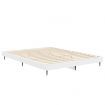 Bed Frame White 137x187 cm Double Size Engineered Wood