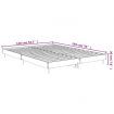 Bed Frame White 137x187 cm Double Size Engineered Wood