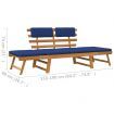 Garden Bench with Cushions 2-in-1 190 cm Solid Acacia Wood