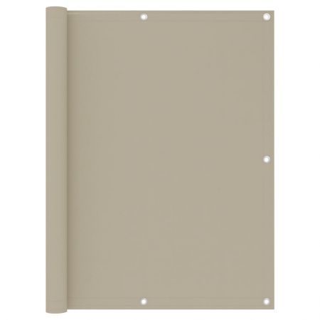 Balcony Screen Beige 120x600 cm Oxford Fabric