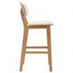 Bar Stools 2 pcs Cream Fabric