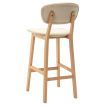 Bar Stools 2 pcs Cream Fabric