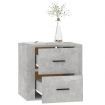 Wall-mounted Bedside Cabinet Concrete Grey 50x36x47 cm