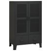 Industrial Storage Chest Black 70x40x115 cm Metal