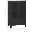 Industrial Storage Chest Black 70x40x115 cm Metal