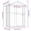 Garden Shed Anthracite 126x97.5x177 cm Galvanised Steel