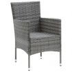 Garden Dining Chairs 4 pcs Poly Rattan Grey