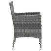 Garden Dining Chairs 4 pcs Poly Rattan Grey